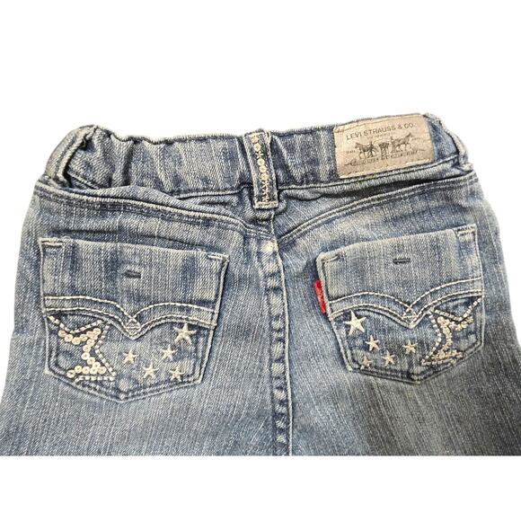 Levi’s Girls Bootcut Jeans Size 3T Regular | Light Wash Embroidered - Picture 3 of 5
